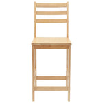 Spisestoler 2 Pcs Naturlig 40 X 47,5 X 99,5 Cm Solid Gummitre