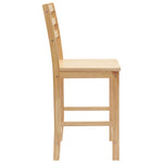 Spisestoler 2 Pcs Naturlig 40 X 47,5 X 99,5 Cm Solid Gummitre