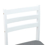 Spisestoler 2 Pcs Hvit 40 X 47,5 X 99,5 Cm Solid Gummitre