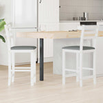 Spisestoler 2 Pcs Hvit 40 X 47,5 X 99,5 Cm Solid Gummitre