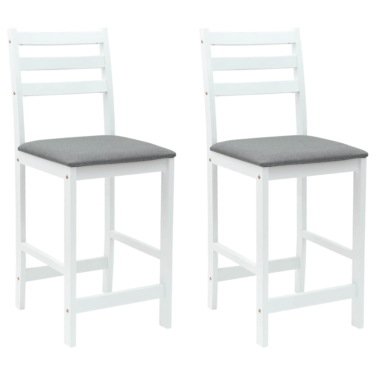 Spisestoler 2 Pcs Hvit 40 X 47,5 X 99,5 Cm Solid Gummitre