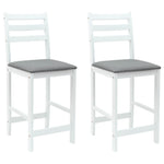 Spisestoler 2 Pcs Hvit 40 X 47,5 X 99,5 Cm Solid Gummitre