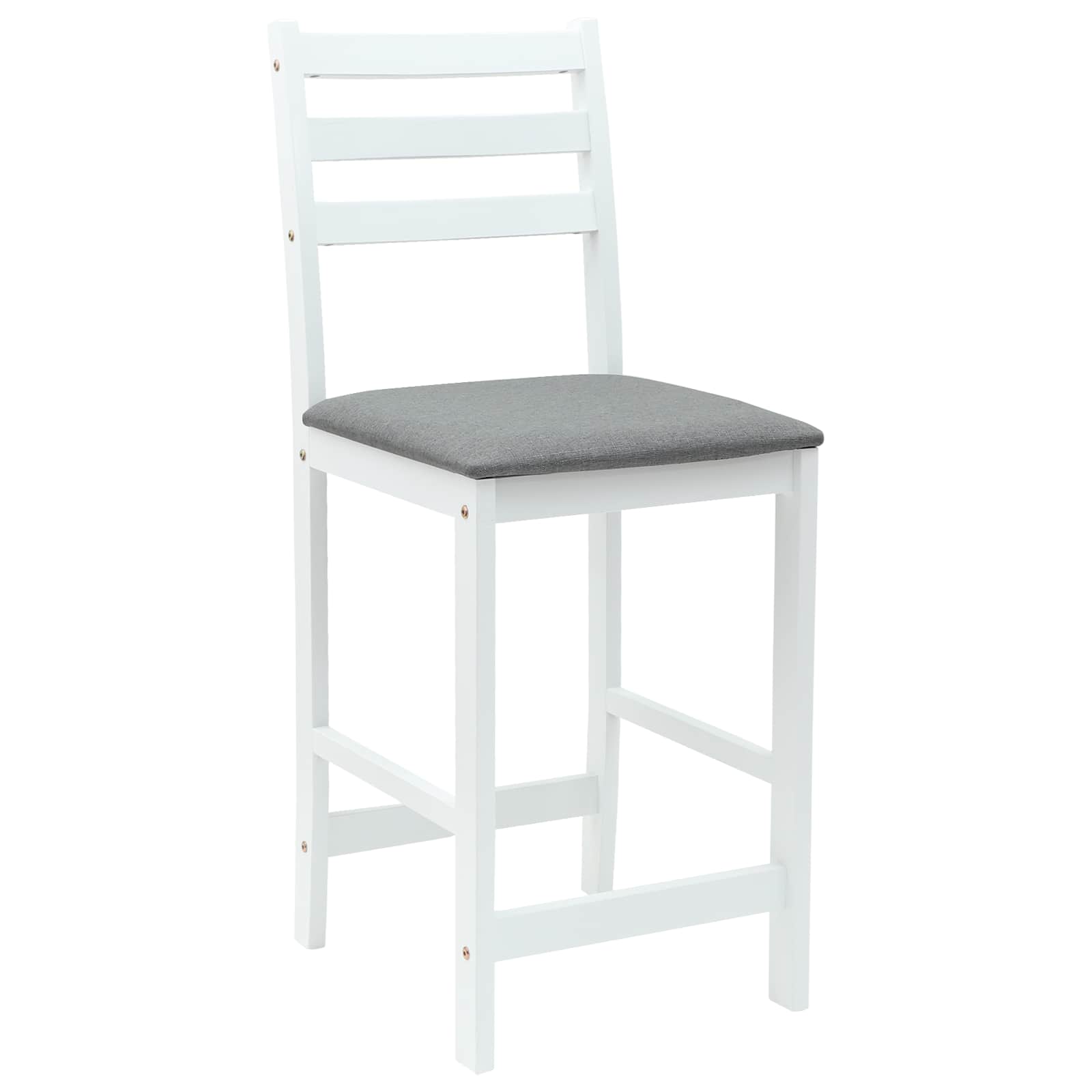 Spisestoler 2 Pcs Hvit 40 X 47,5 X 99,5 Cm Solid Gummitre