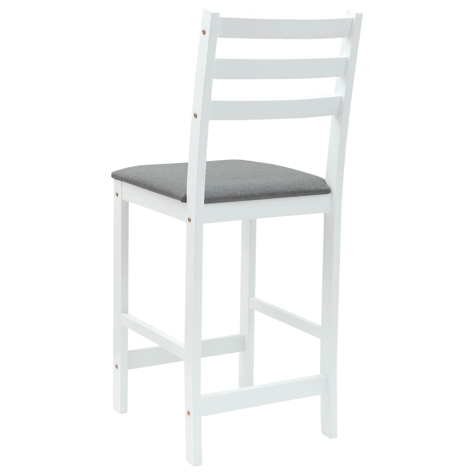 Spisestoler 2 Pcs Hvit 40 X 47,5 X 99,5 Cm Solid Gummitre