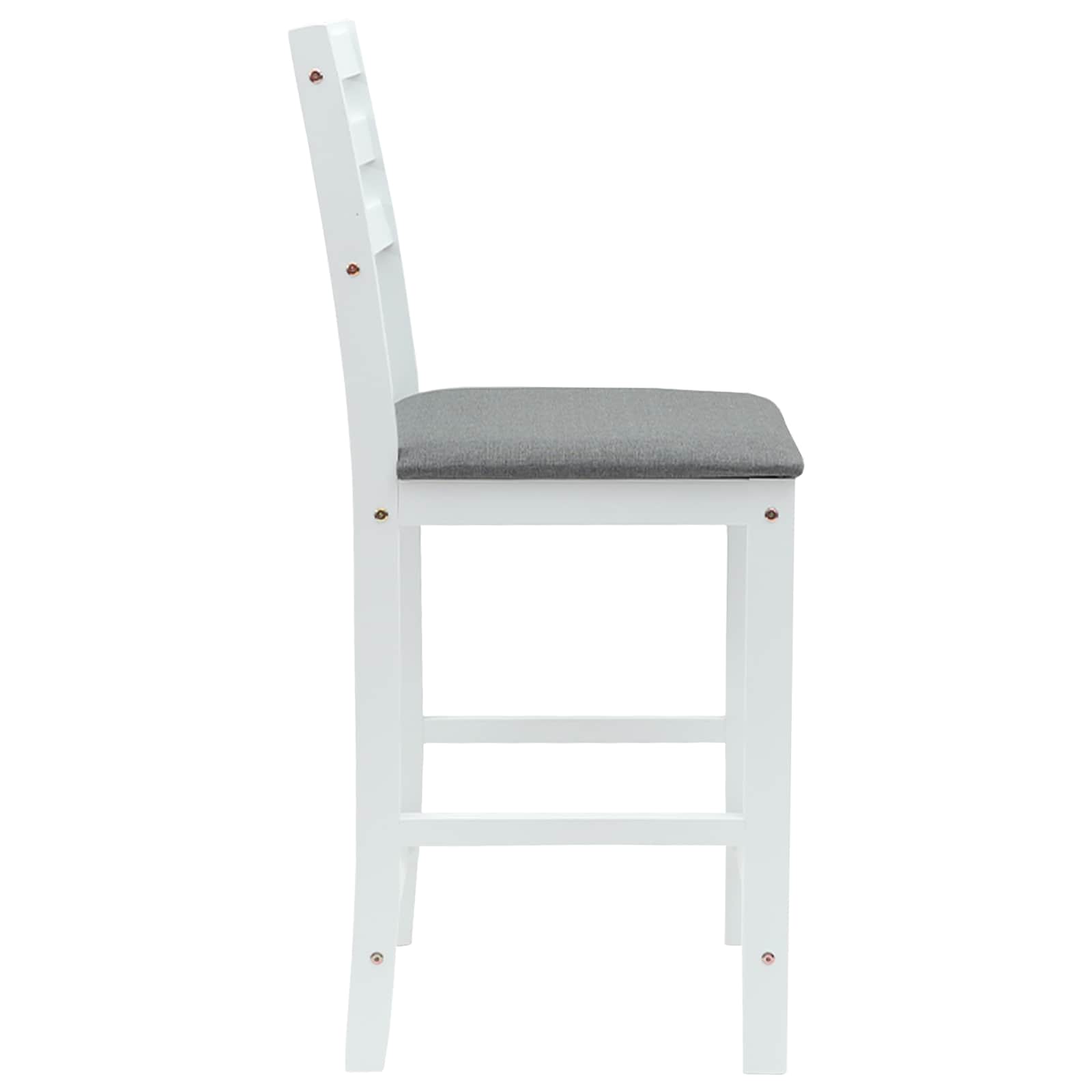 Spisestoler 2 Pcs Hvit 40 X 47,5 X 99,5 Cm Solid Gummitre
