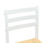 Spisestoler 2 Pcs Hvit 40 X 47,5 X 99,5 Cm Solid Gummitre