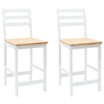 Spisestoler 2 Pcs Hvit 40 X 47,5 X 99,5 Cm Solid Gummitre