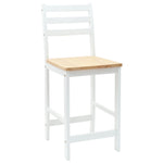Spisestoler 2 Pcs Hvit 40 X 47,5 X 99,5 Cm Solid Gummitre