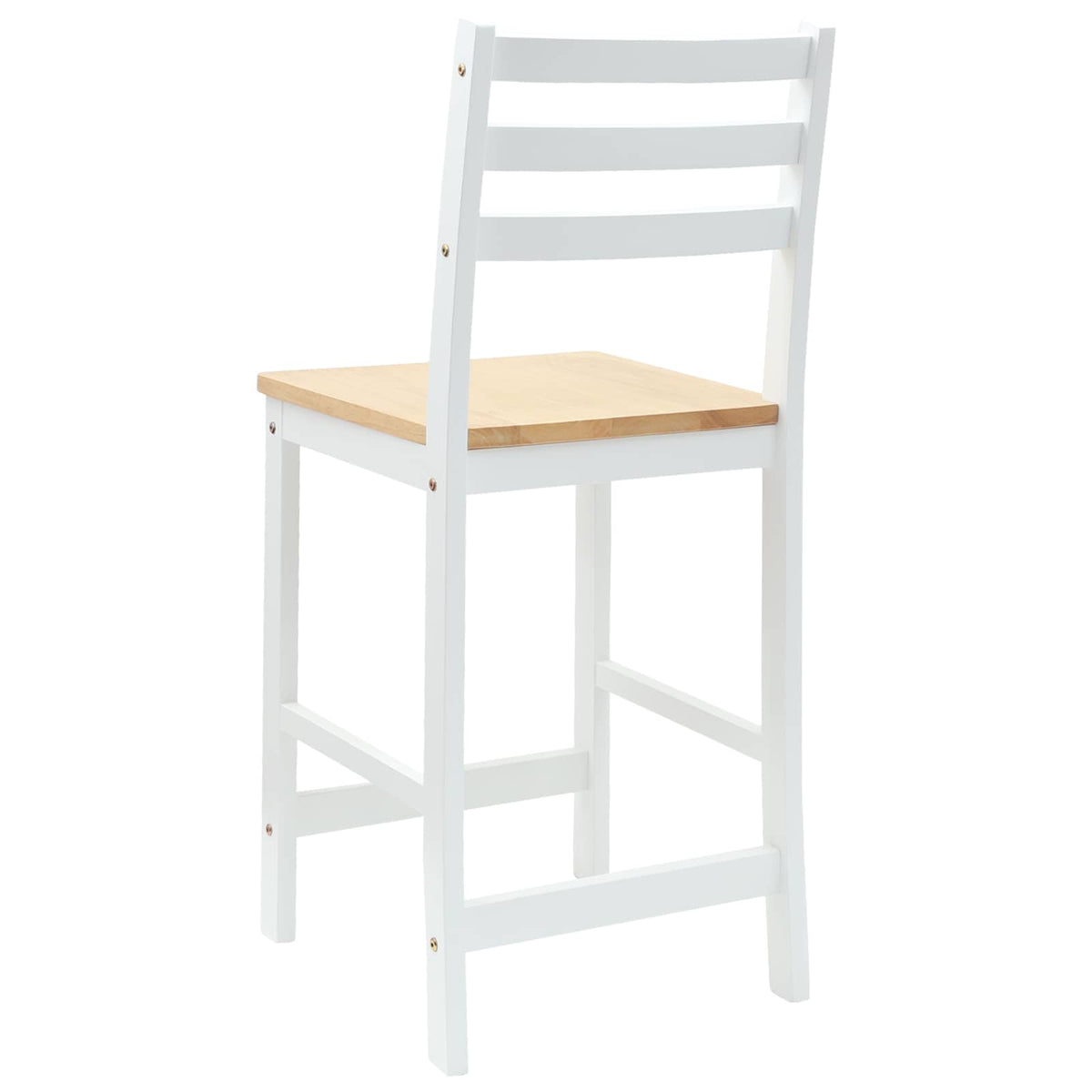 Spisestoler 2 Pcs Hvit 40 X 47,5 X 99,5 Cm Solid Gummitre