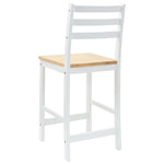 Spisestoler 2 Pcs Hvit 40 X 47,5 X 99,5 Cm Solid Gummitre