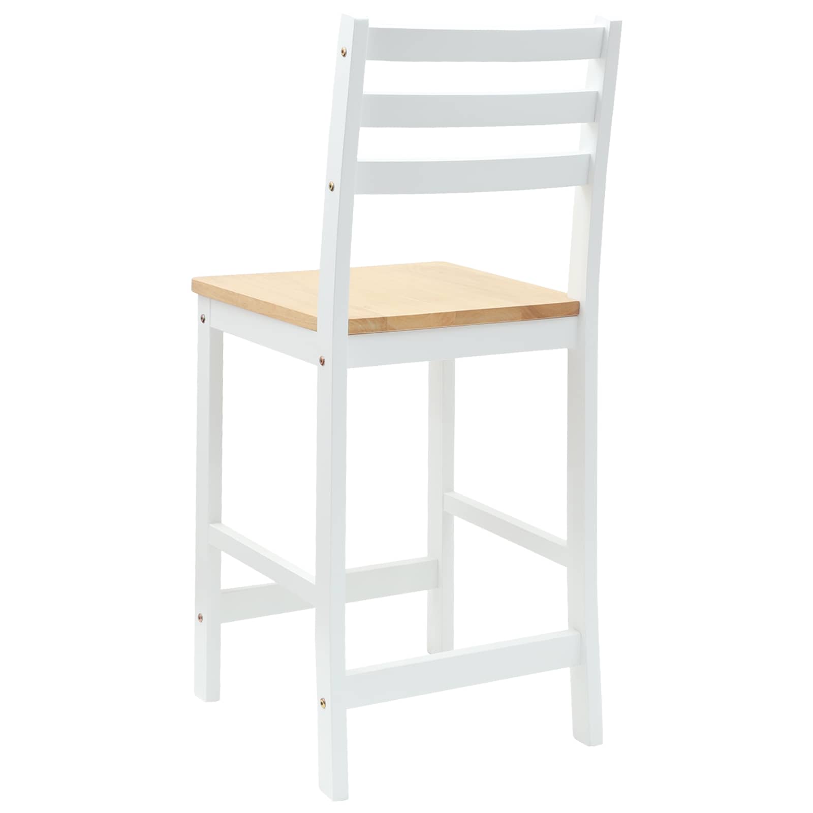 Spisestoler 2 Pcs Hvit 40 X 47,5 X 99,5 Cm Solid Gummitre