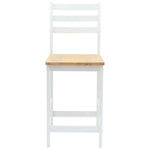 Spisestoler 2 Pcs Hvit 40 X 47,5 X 99,5 Cm Solid Gummitre