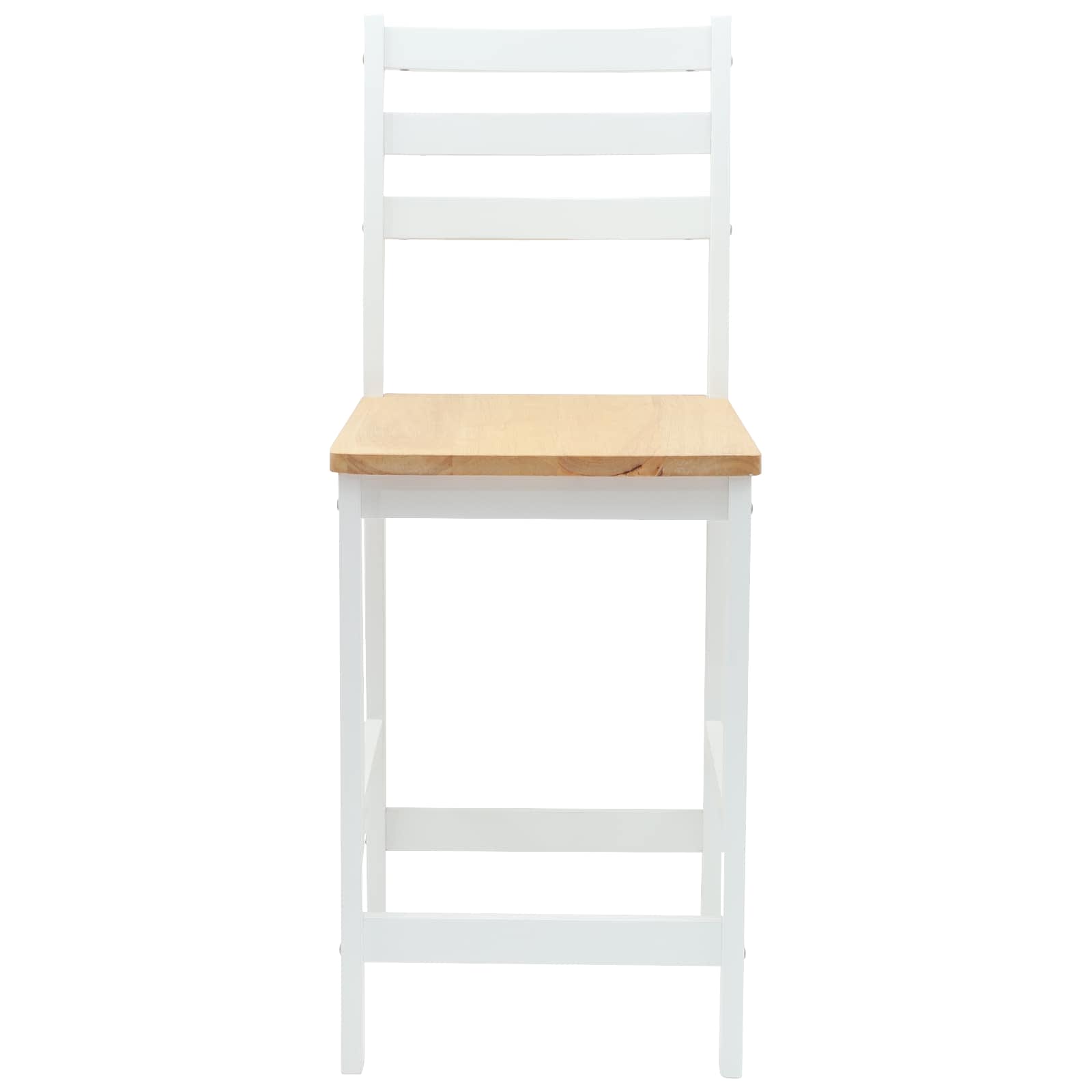 Spisestoler 2 Pcs Hvit 40 X 47,5 X 99,5 Cm Solid Gummitre