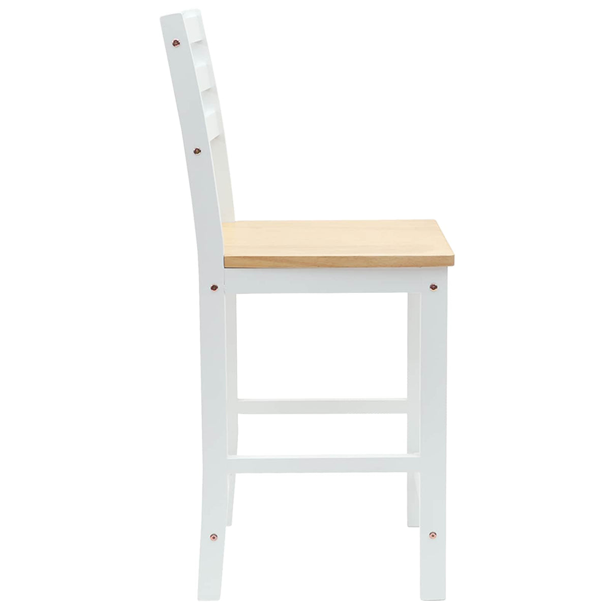 Spisestoler 2 Pcs Hvit 40 X 47,5 X 99,5 Cm Solid Gummitre