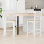 Spisestoler 2 Pcs Hvit 40 X 47,5 X 99,5 Cm Solid Gummitre