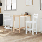 Spisestoler 2 Pcs Hvit 40 X 47,5 X 99,5 Cm Solid Gummitre