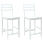 Spisestoler 2 Pcs Hvit 40 X 47,5 X 99,5 Cm Solid Gummitre