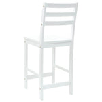 Spisestoler 2 Pcs Hvit 40 X 47,5 X 99,5 Cm Solid Gummitre