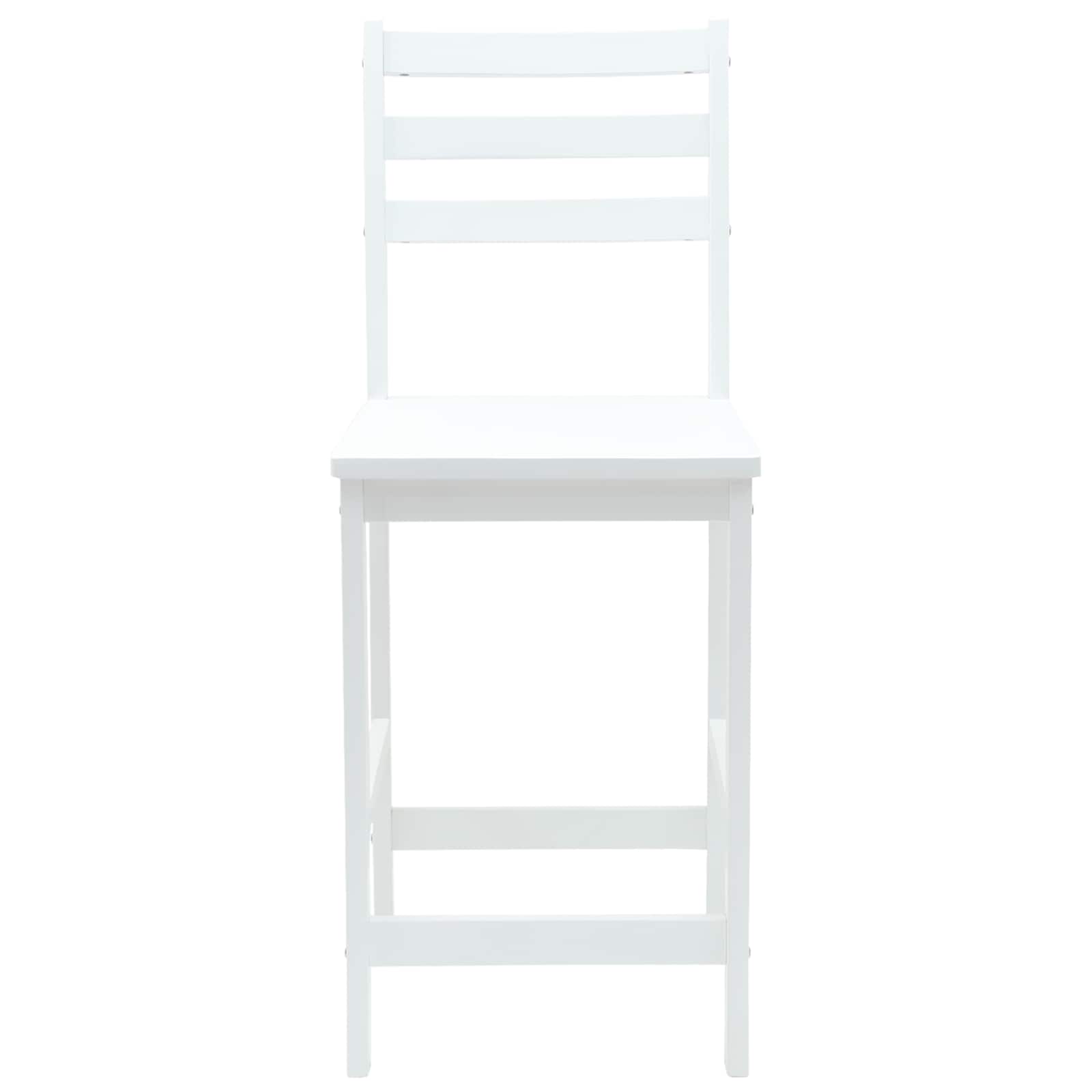 Spisestoler 2 Pcs Hvit 40 X 47,5 X 99,5 Cm Solid Gummitre