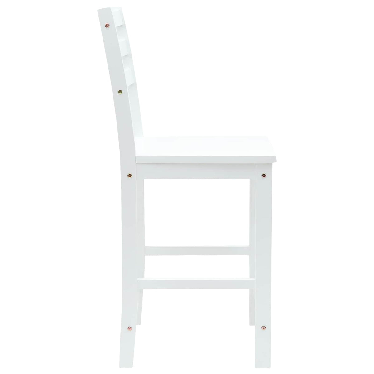 Spisestoler 2 Pcs Hvit 40 X 47,5 X 99,5 Cm Solid Gummitre