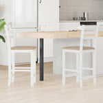 Spisestoler 2 Pcs Hvit 40 X 47,5 X 99,5 Cm Solid Gummitre