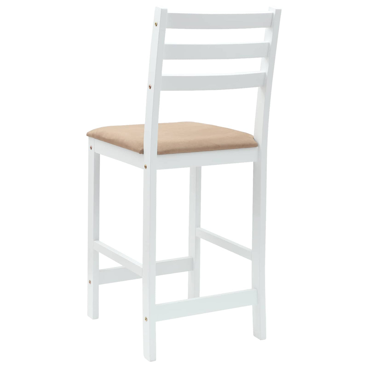 Spisestoler 2 Pcs Hvit 40 X 47,5 X 99,5 Cm Solid Gummitre