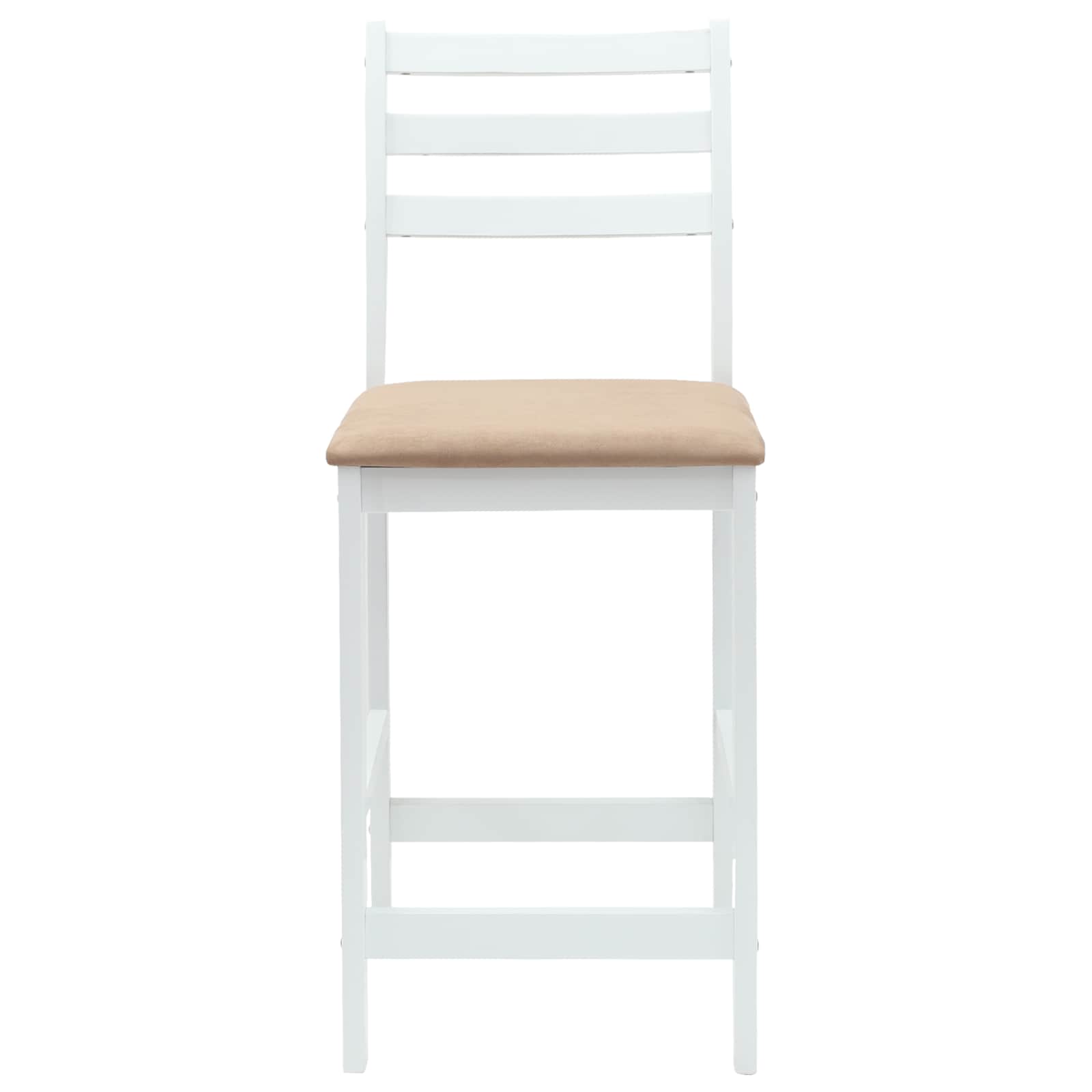 Spisestoler 2 Pcs Hvit 40 X 47,5 X 99,5 Cm Solid Gummitre