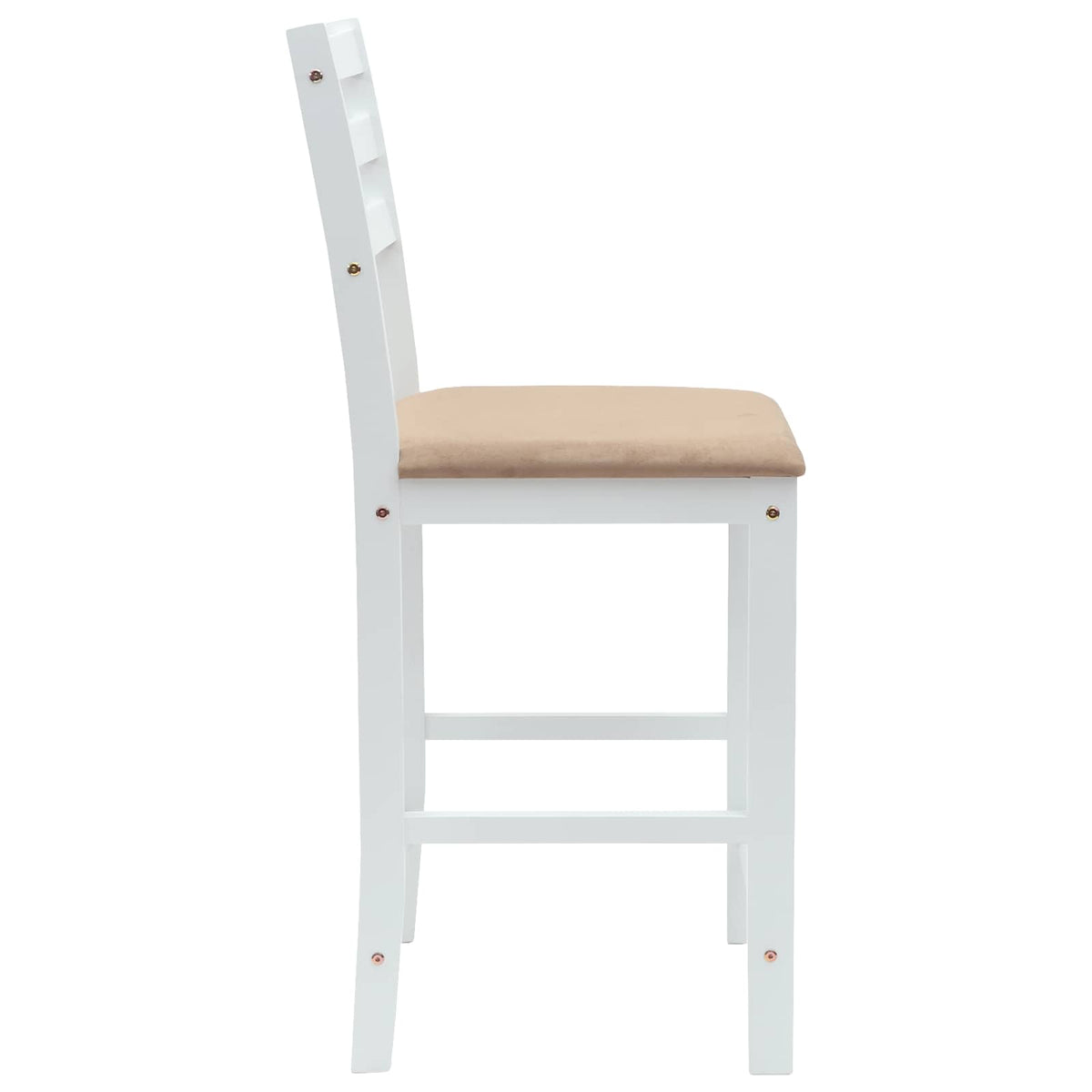 Spisestoler 2 Pcs Hvit 40 X 47,5 X 99,5 Cm Solid Gummitre