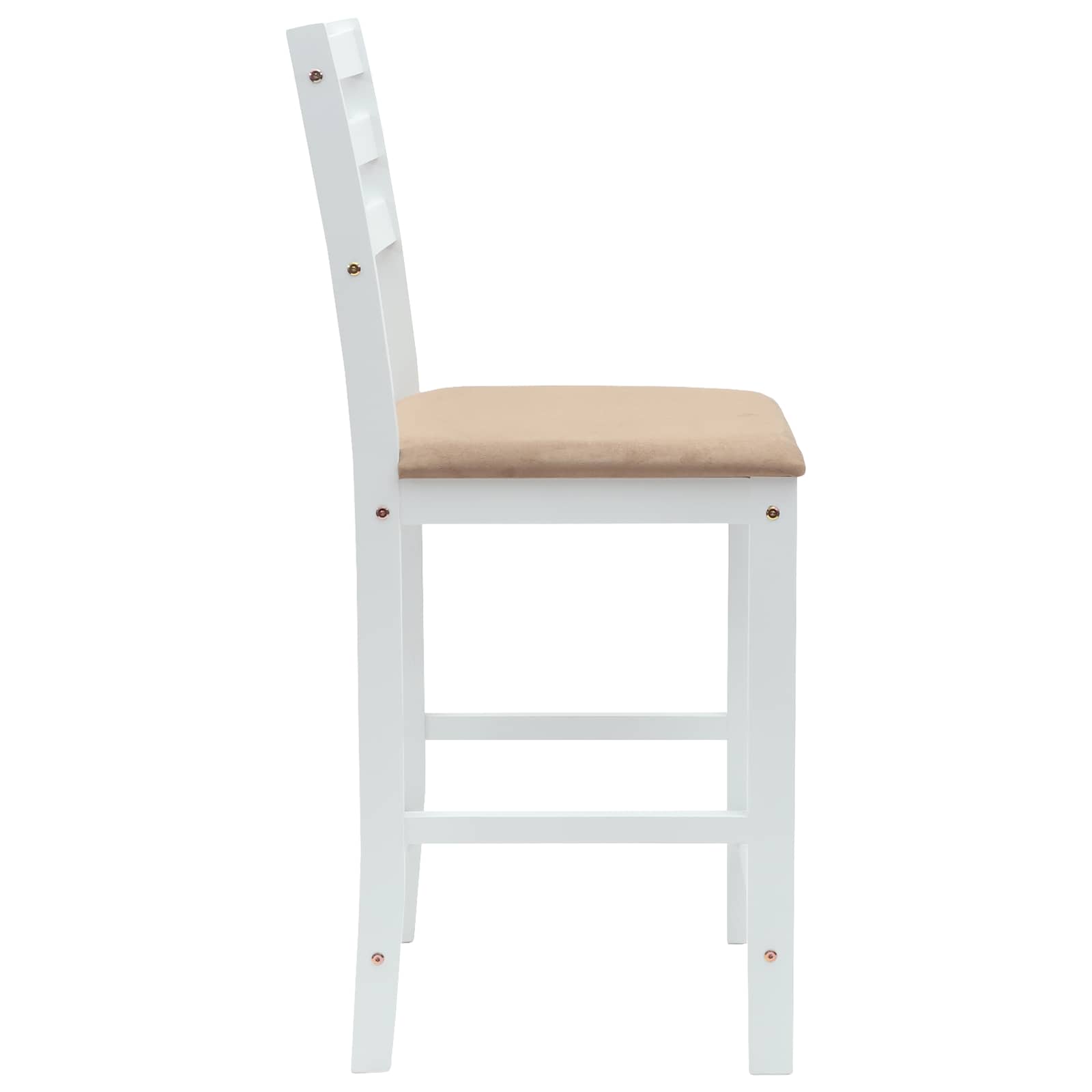 Spisestoler 2 Pcs Hvit 40 X 47,5 X 99,5 Cm Solid Gummitre