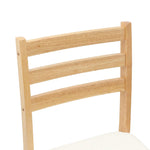 Spisestoler 2 Pcs Naturlig 40 X 47,5 X 99,5 Cm Solid Gummitre