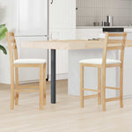 Spisestoler 2 Pcs Naturlig 40 X 47,5 X 99,5 Cm Solid Gummitre