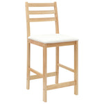 Spisestoler 2 Pcs Naturlig 40 X 47,5 X 99,5 Cm Solid Gummitre
