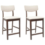 Spisestoler 2 Pcs Lys Brun 48 X 49 X 95 Cm Solid Gummitre