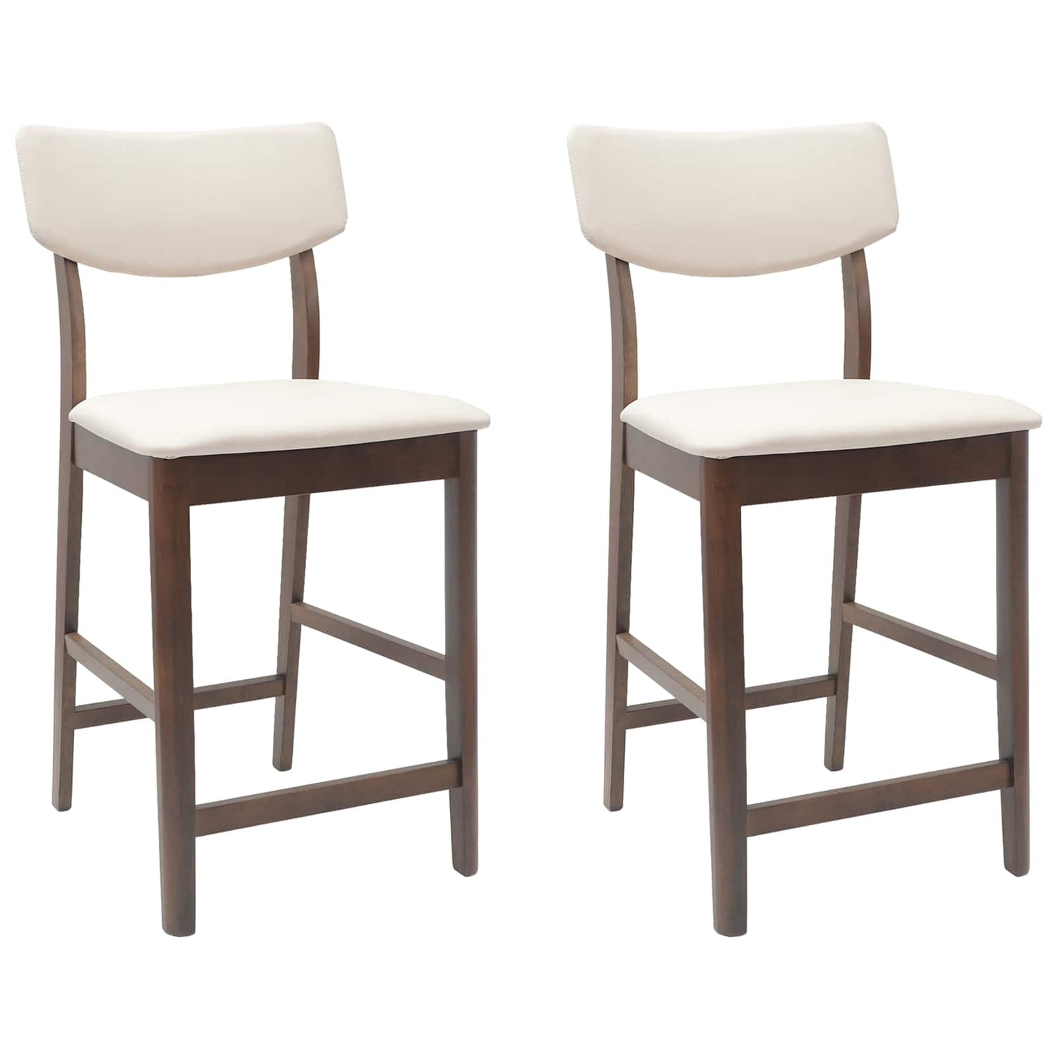 Spisestoler 2 Pcs Lys Brun 48 X 49 X 95 Cm Solid Gummitre