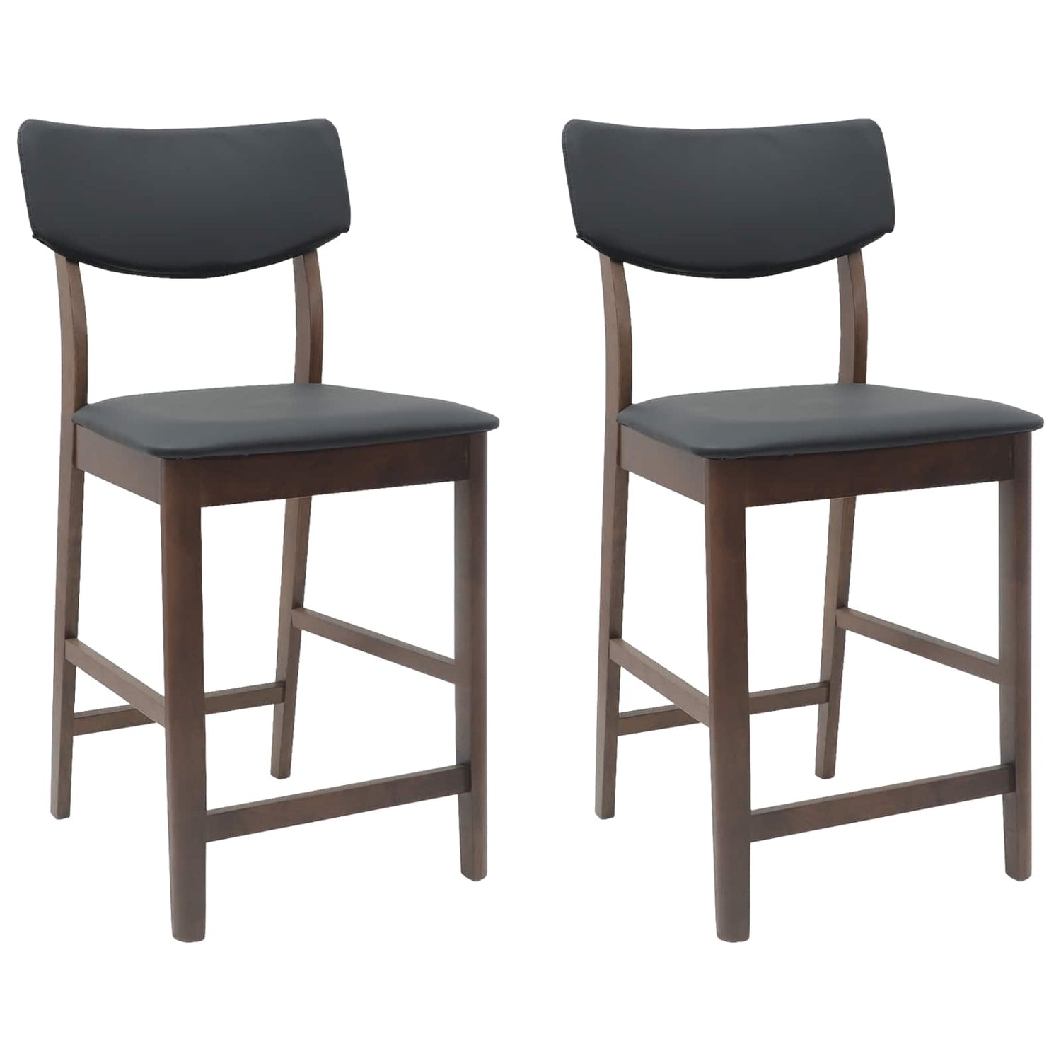 Spisestoler 2 Pcs Lys Brun 48 X 49 X 95 Cm Solid Gummitre