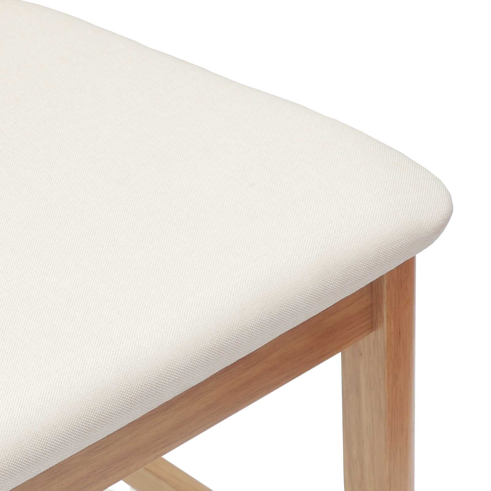 Spisestoler 2 Pcs Naturlig 48 X 49 X 95 Cm Solid Gummitre
