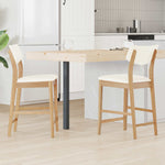 Spisestoler 2 Pcs Naturlig 48 X 49 X 95 Cm Solid Gummitre