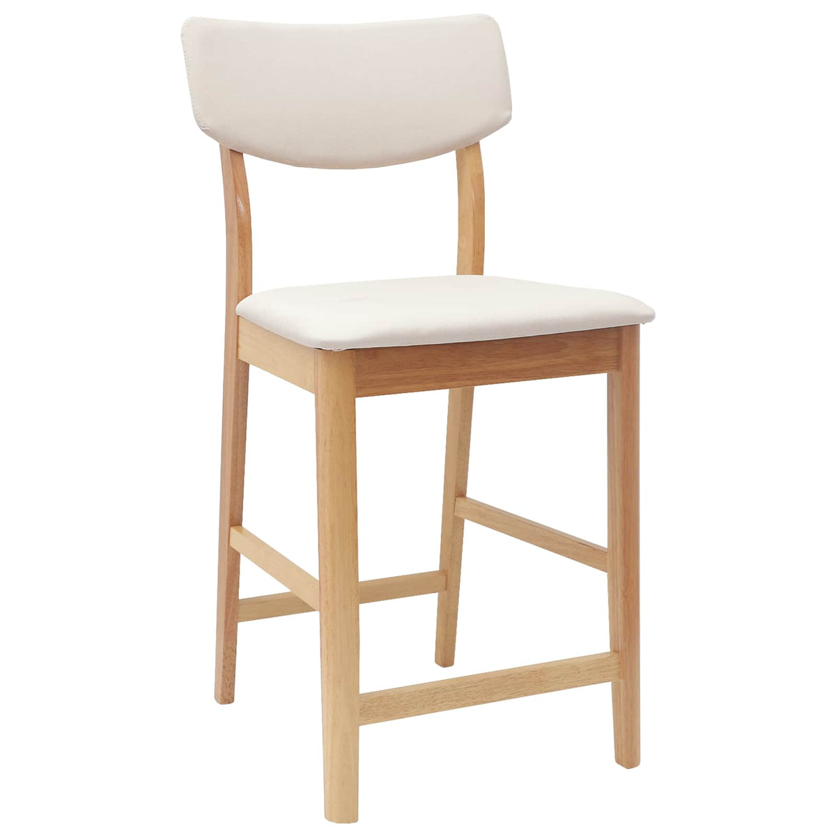 Spisestoler 2 Pcs Naturlig 48 X 49 X 95 Cm Solid Gummitre