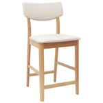 Spisestoler 2 Pcs Naturlig 48 X 49 X 95 Cm Solid Gummitre