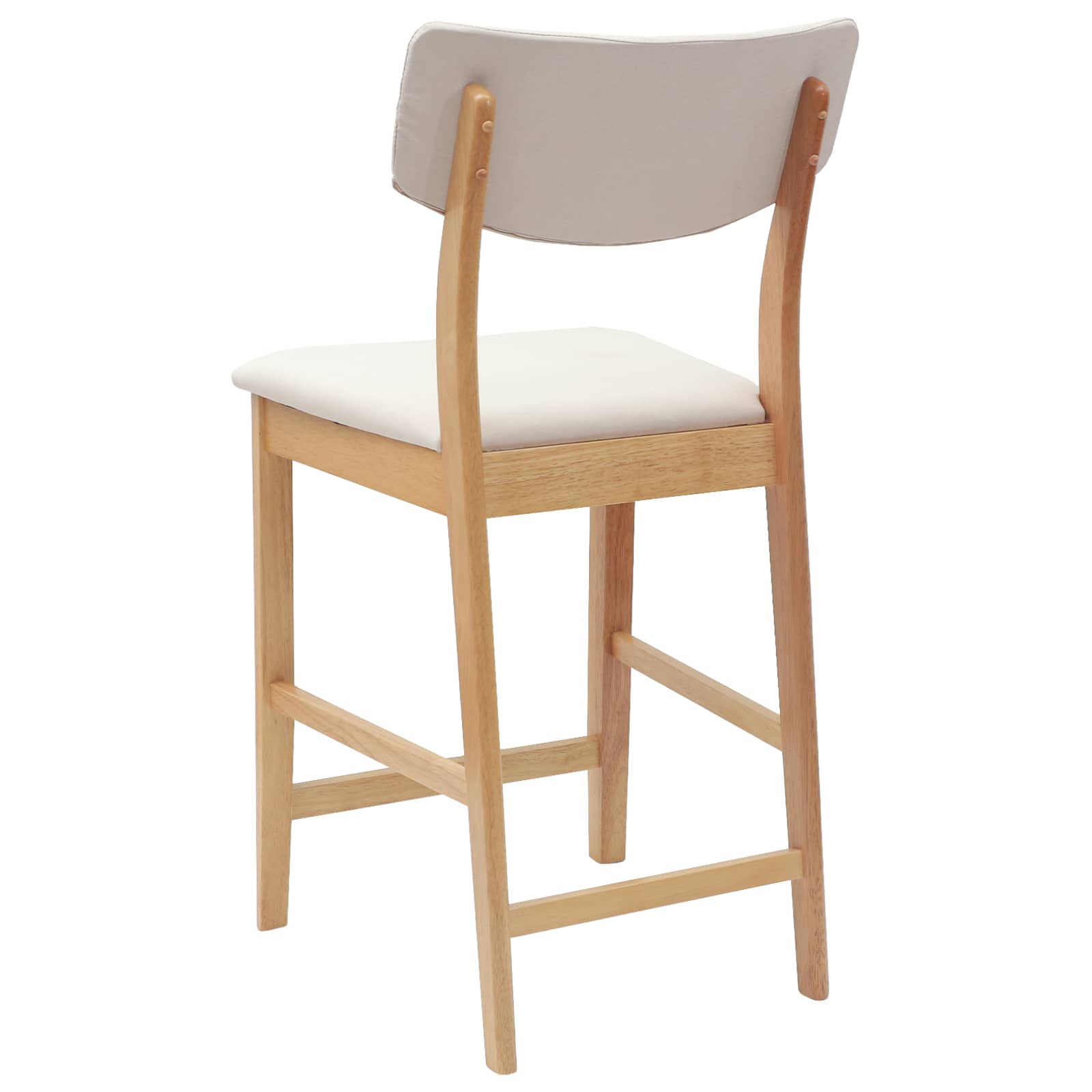 Spisestoler 2 Pcs Naturlig 48 X 49 X 95 Cm Solid Gummitre