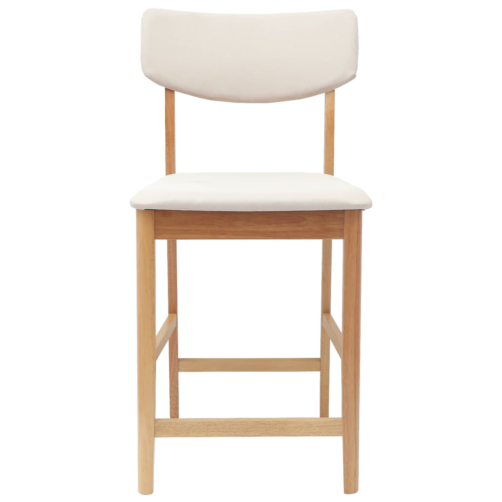 Spisestoler 2 Pcs Naturlig 48 X 49 X 95 Cm Solid Gummitre