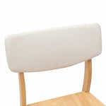 Spisestoler 2 Pcs Naturlig 48 X 49 X 95 Cm Solid Gummitre