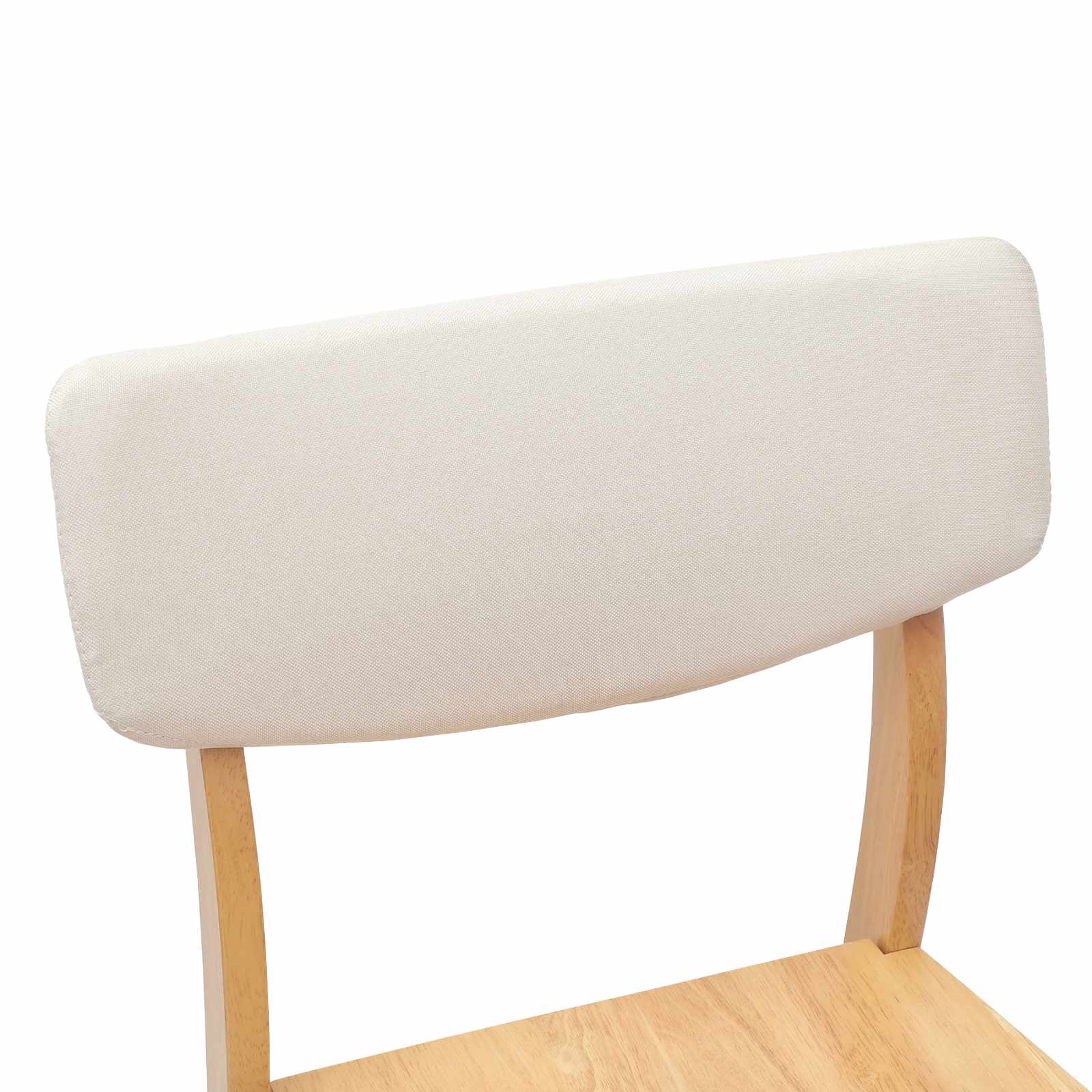 Spisestoler 2 Pcs Naturlig 48 X 49 X 95 Cm Solid Gummitre