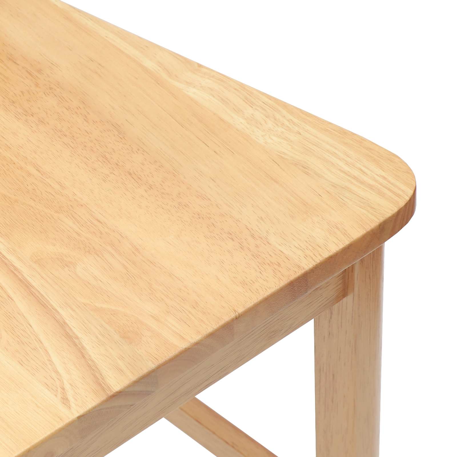 Spisestoler 2 Pcs Naturlig 48 X 49 X 95 Cm Solid Gummitre