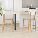 Spisestoler 2 Pcs Naturlig 48 X 49 X 95 Cm Solid Gummitre