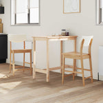 Spisestoler 2 Pcs Naturlig 48 X 49 X 95 Cm Solid Gummitre