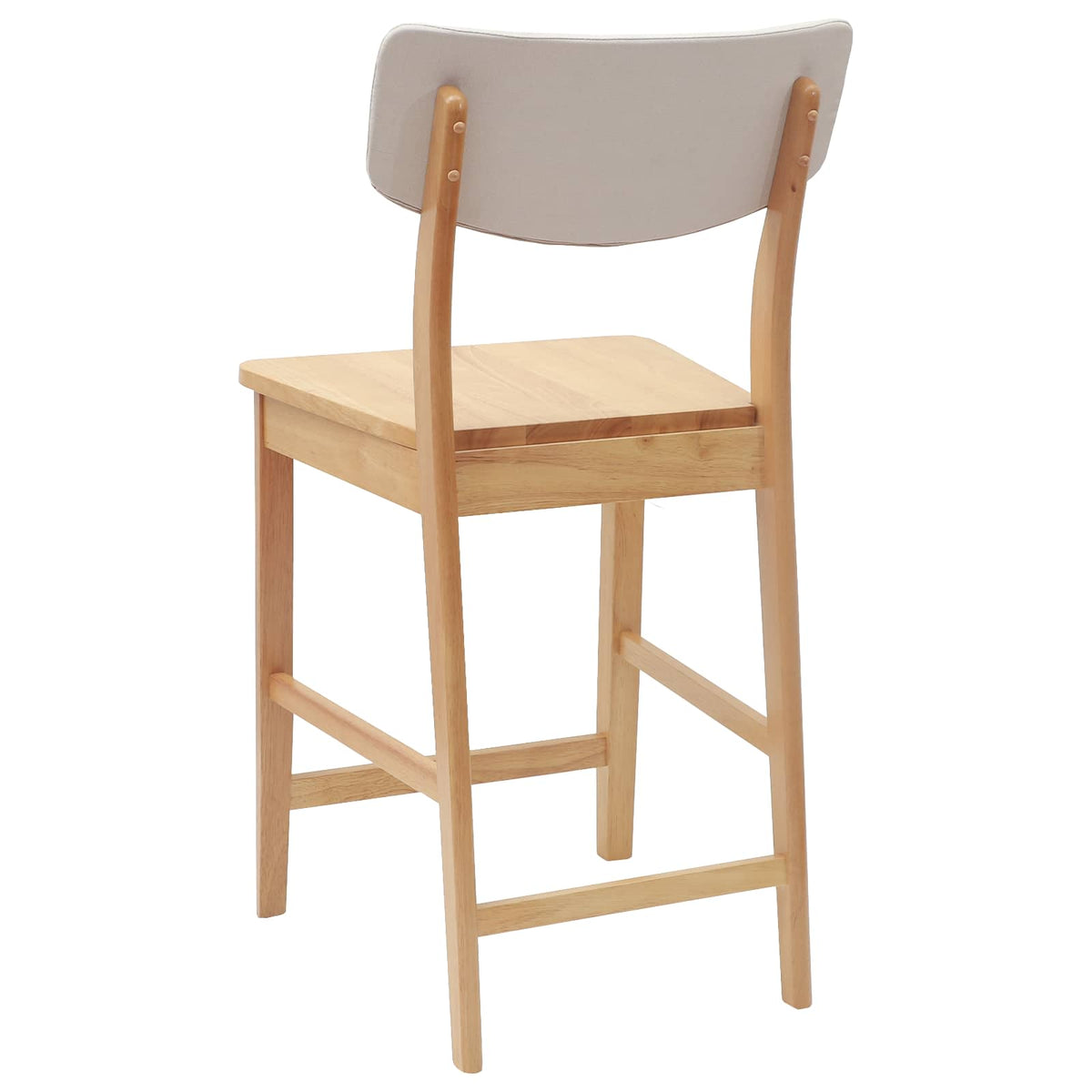 Spisestoler 2 Pcs Naturlig 48 X 49 X 95 Cm Solid Gummitre