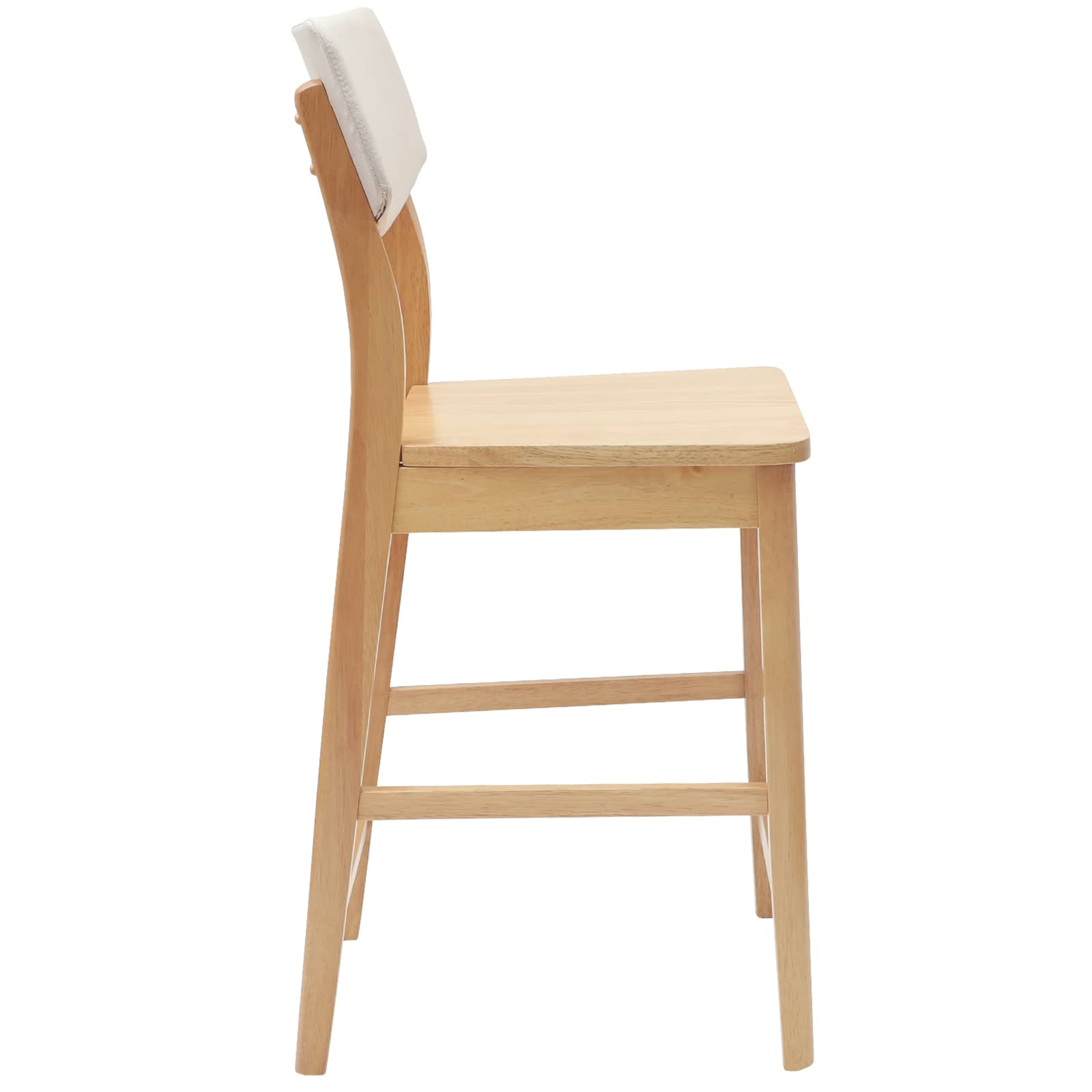 Spisestoler 2 Pcs Naturlig 48 X 49 X 95 Cm Solid Gummitre
