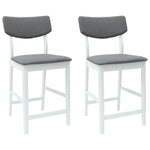 Spisestoler 2 Pcs Hvit 48 X 49 X 95 Cm Solid Gummitre