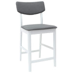 Spisestoler 2 Pcs Hvit 48 X 49 X 95 Cm Solid Gummitre